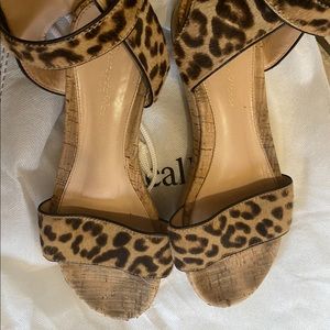 Leopard-Print Suede Sandals